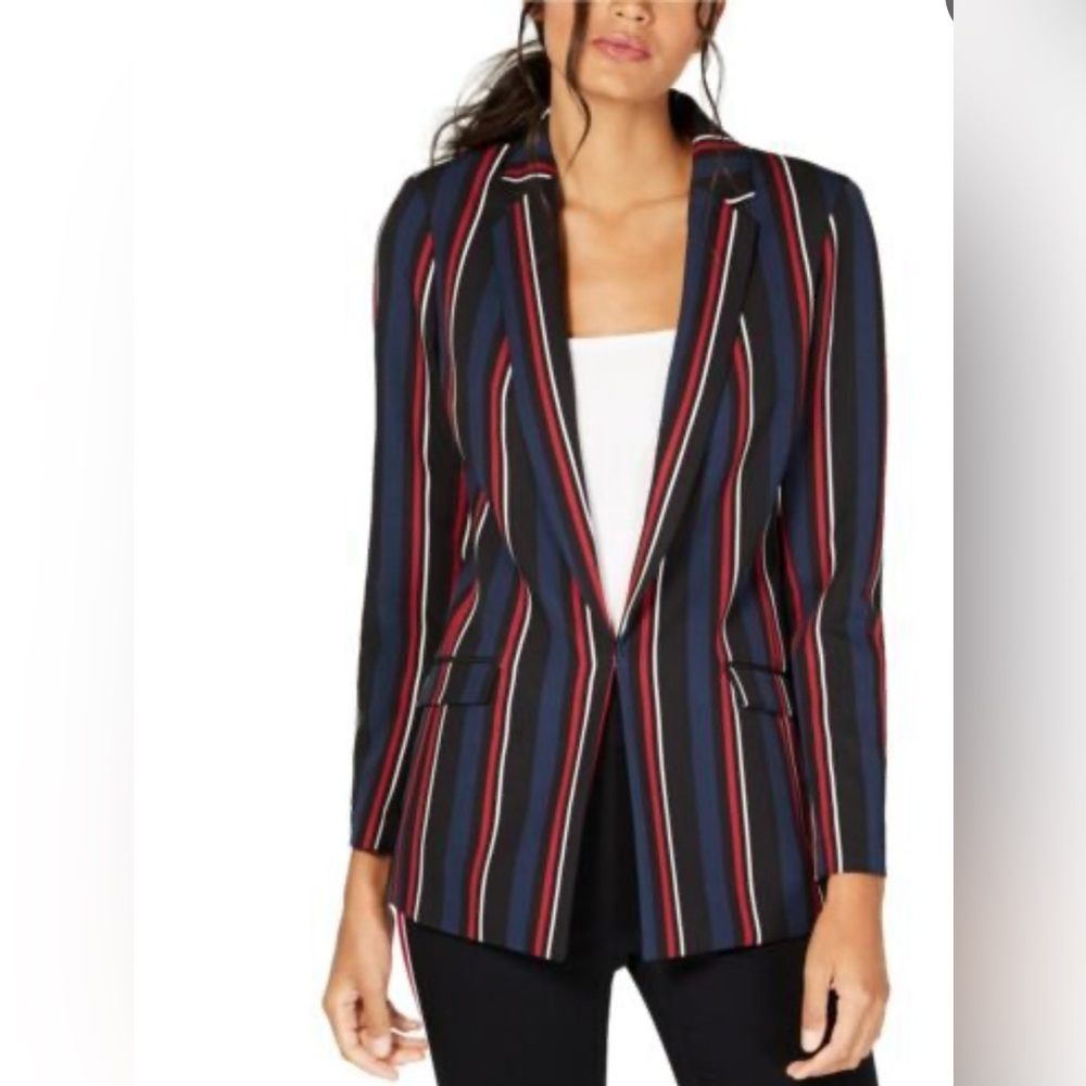 Rare-Vintage Velvet Stripe -Tan Jay Open Front Lined Blazer-SzLg-EUC-Stunning 🌸‌